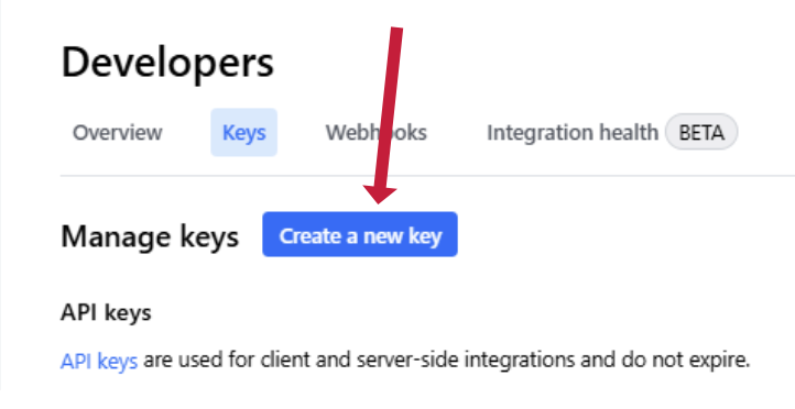 create a new key