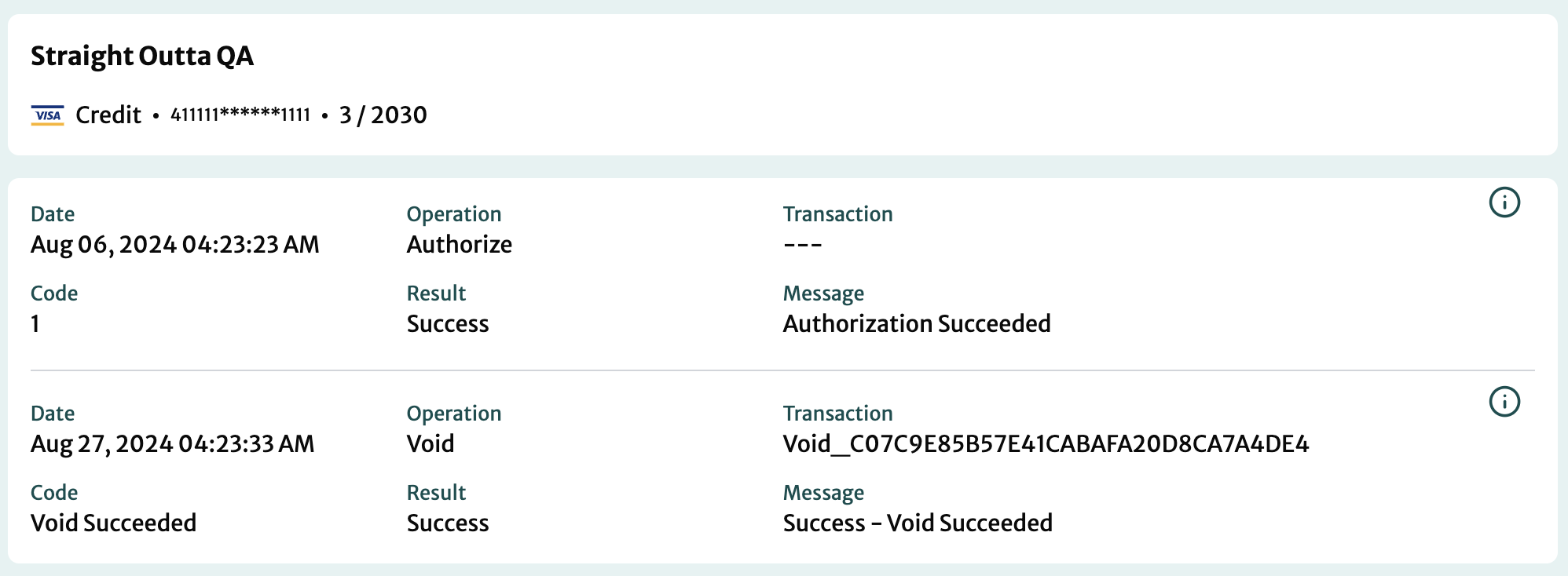 hub transaction sequence