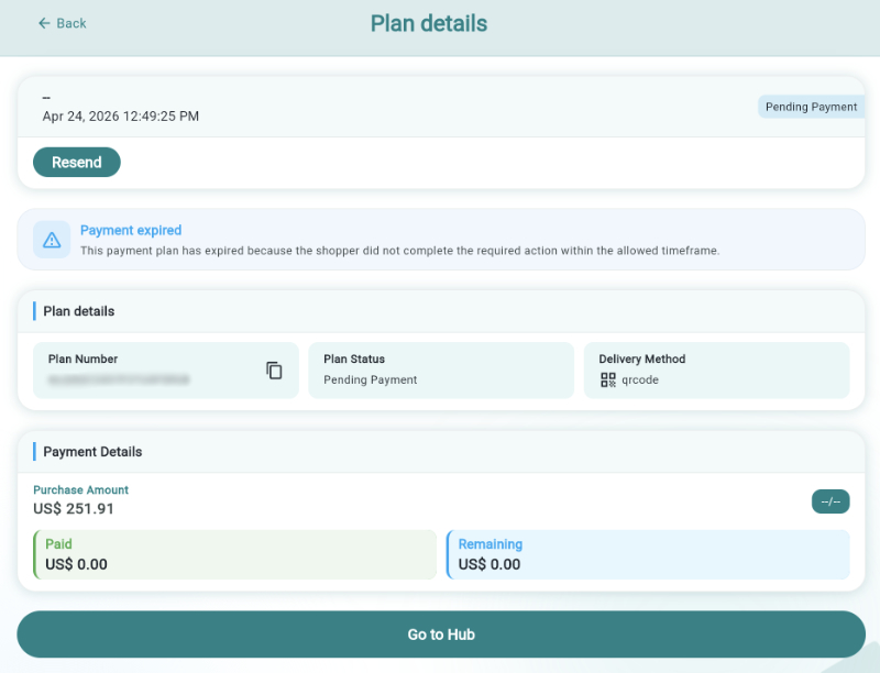 plan details expired