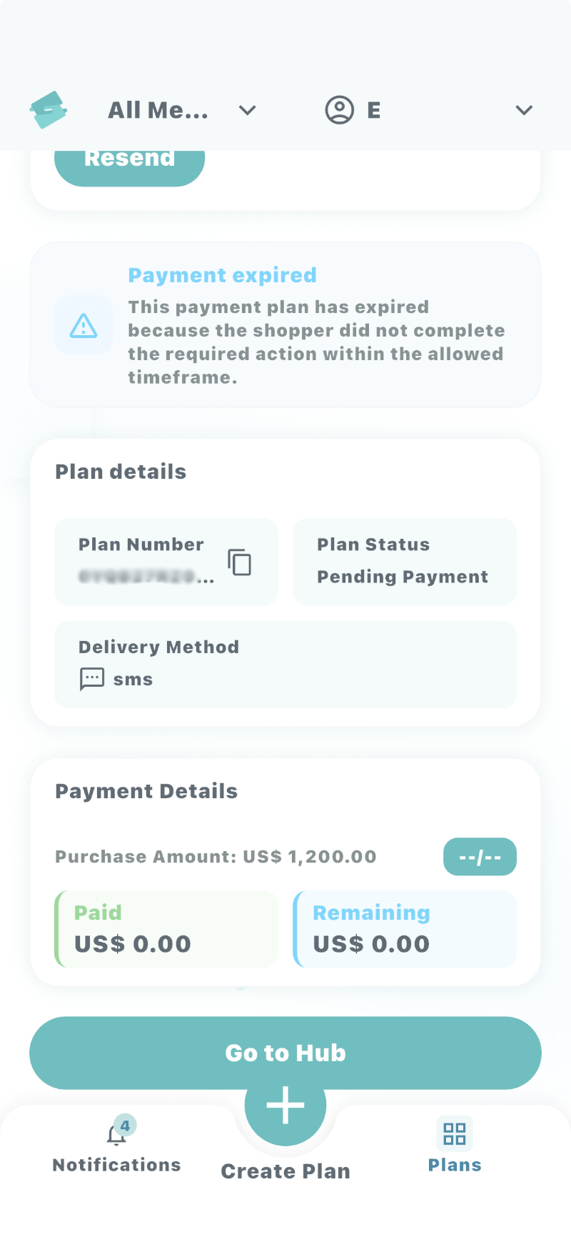 plan details expired