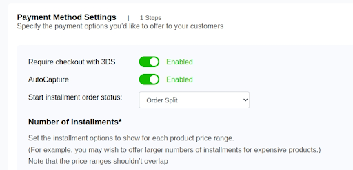 payment method settings