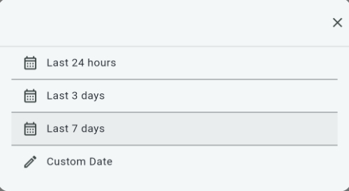 date selection popup