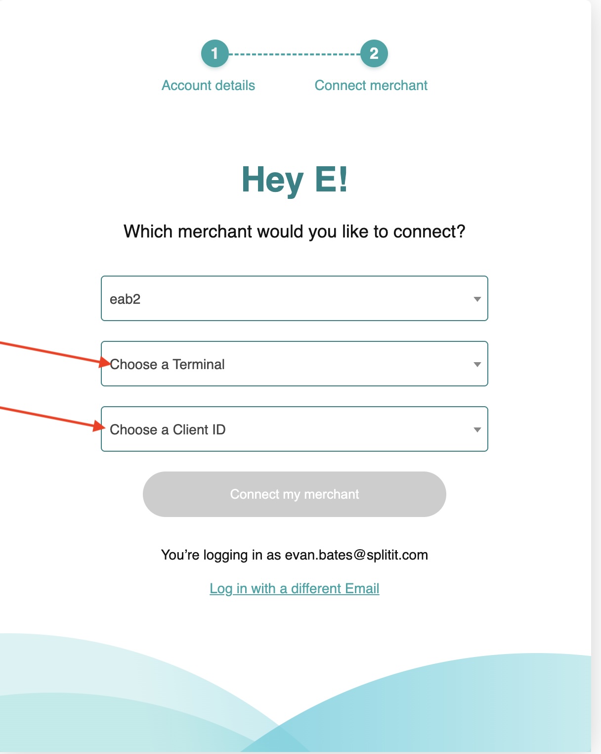 select terminal and id