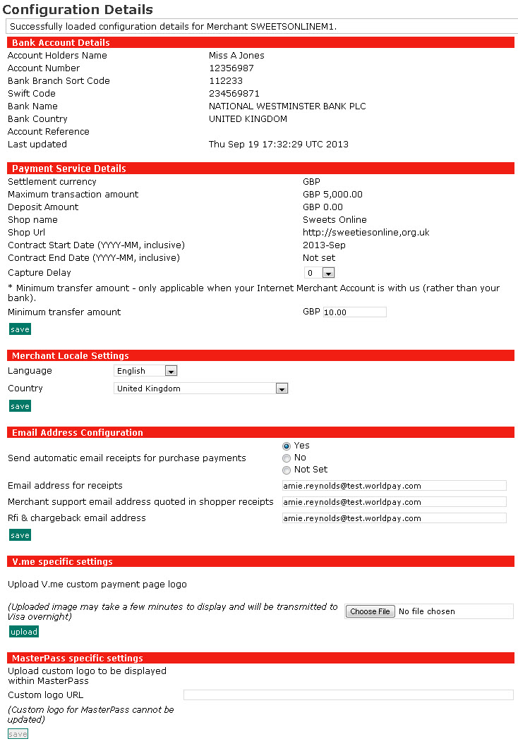 configuration details